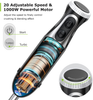 1000W 4-in-1 Electric Hand Blender Set with Whisk, Chopper, 20-Speed & Cup