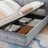 Upholstered Bed with Storage Ottoman Bed Frame Spliced Bed with 2x Single Bed