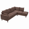 L-Shaped Corner Sofa, Sectional Couch with Built-in USB Port Chaise