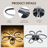 Aluminum LED Ceiling Lamp Ring Light Chandelier Lights Fixture Living Bedroom