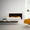 Electric Fireplace Wall-Mounted Fire Suite LED Log Flames with Down Light 50inch