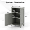 Freestanding Storage Organizer Wooden Bathroom Floor Cabinet-Grey