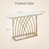 Modern Console Table Faux Marble Narrow Entryway Hallway Table Accent Desk 120cm