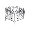 Decorative Garden Fence 5 Panels Outdoor Black Thicken Metal Wire Fencing Patio