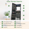Freestanding Jewelry Mirror Cabinet Lockable Jewelry Armoire w/ 6 LED Lights