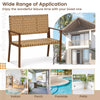 Outdoor Garden Bench 2-Seater Conversation Chair Rubber Wood Patio Loveseat