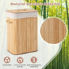 Laundry Hamper 72L Bamboo Laundry Basket Collapsible Dirty Laundry Organizer