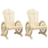 Bulliing Garden Adirondack Chairs 2 pcs Solid Wood Fir,Natural Adirondack N7B1