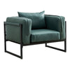 Single/Double/Triple Sofa Armchair Faux Leather Cushion Seat Metal Frame Armrest