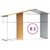 Garden Shed Brown 277x279x179 Galvanised Steel K7A8