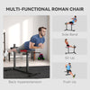 Back Extension Roman Chair Hyperextension Bench Adjustable Leg Roller Back Abs