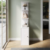 Corner Cabinet High Gloss Storage Shelves Bookcase White Floor Sideboards 160cm