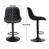 2X Breakfast Bar Stool 360° Swivel Gas Lift Adjustable Height Kitchen Bar Chair