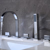 Bathroom 5-Hole Chrome Sink Bath Filler Tap & Hand Held Shower Mixer Taps Faucet