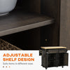 Rolling Sideboard Storage Cabinet Kitchen Cupboard with Drawers Home Living Room