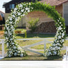 2M/2.2M/2.4M Removable Round Wedding Arch Metal Backdrop Flower Garland Frame