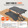 VEVOR Stand Up Desk Converter Standing Sit Desk Workstation Adjustable Height