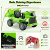 12V Ride On Dump Truck 4-wheeler Ride On Toy Car with Remote Control-Green