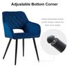 Set of 2 Armchairs Dining Chairs with Arms Velvet PU Faux Leather Chairs Kitchen