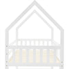 Kids Bunk Beds Wooden Single Size Bed Treehouse Bed Pine Wood Bed Frame White