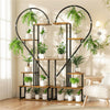 Extra Large Metal Plant Stand Creative Half Heart Shape Ladder Plant Shelf Hooks