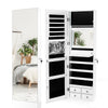 Full-length Mirror Storage Cabinet Wall/Door Mounted Jewelry Organizer White