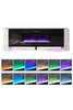 70inch TV Stand Cabinet & 36" Electric Fireplace 12 LED Lights Furniture Storage