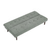 Fabric Sofa Bed 2 Seater Settee Recliner Sleeper Click-Clack Sofabed Couch Grey