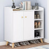 Shoe Cabinet Rack 2 Door 3 Cells Cupboard Footwear Stand Wooden Storage Unit