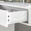 Corner Dressing Table with LED Lights Arch Mirror Vanity Make up Desk Stool Set