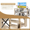 3-Tier TV Stand for TVs up to 55" Industrial Console Table Entertainment Center