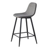 2X Bar Stools Fabric/Faux Leather Pub Chairs Breakfast Kitchen Metal Leg Modern