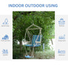 Garden Hammock w/ Footrest Armrest Patio Swing Seat Hanging Rope Blue