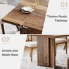Farmhouse Dining Table for 4 to 6 People, 63-inch Rectangle Wooden Kitchen Table