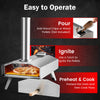 Portable Pizza Oven Wood Pellet Fired Stainless Steel Foldable Pizza Maker