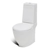 Stand Toilet & Bidet Set White Ceramic M4Y3