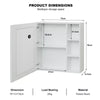LED Bathroom Mirror Cabinet with Demister LED Lights Extra Large Storage Cabinet