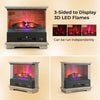 27” Freestanding Fireplace 2000W Electric Fireplace Heater W/3-Level Vivid Flame