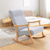 Scandi Fabric Armchair Upholstered Solid Wood Frame Single Sofa Accent Chair NEW