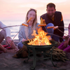 Outdoor Fire Pit Steel Metal Bowl Wood Burning Patio Heater Garden Camping Black