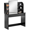 Dressing Table with Drawers Mirror Set Bedroom Black Makeup Desk Vanity Table UK