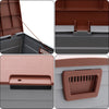 Brown&Grey 290L Plastic Storage Box Patio Gardening Tools Chest Box with Wheels