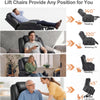 Riser & Recliner Armchair Leather 8 Point Electric Heated Massage Sofa Arm Chair