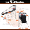 Foldable Double Shot Basketball Arcade Game Free-Throw Basketball Challenge Game