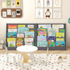 Kids Bookshelf 5-Tier Wooden Toddler Book Shelf Stand w/ Deep Compartments