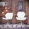 Computer Desk Chair Office Cushioned Chair Chrome Legs Swivel Fabric/PU/Velvet