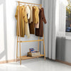 Hallway Wood Clothes Coat Garment Hanging Rail Shoes Rack Slatted Storage Stand