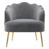 Scallop Back Armchair Cocktail Sofa Accent Seat Living Bedroom Cafe Lounge Sofa