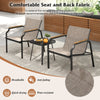 Morden Conversation Bistro Set w/Square Side Table-Brown