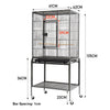 Metal Bird Cage Budgie Finch Canary Parakeet Cockatiel Parrot Cage Open Top Play